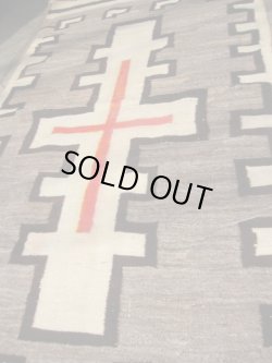 画像1: スペシャル！特大☆30's美品　ナバホラグ　ネイティブインディアン本物*20's