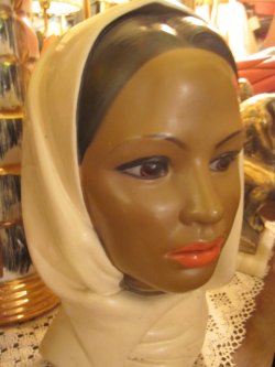 画像3: ■50's　マーワル社ビンテージ女性ターバンヘッド像　アンティーク(4)中東アラブ