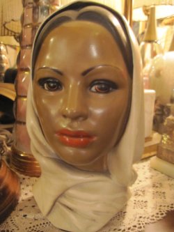 画像1: ■50's　マーワル社ビンテージ女性ターバンヘッド像　アンティーク(5)中東アラブイスラム