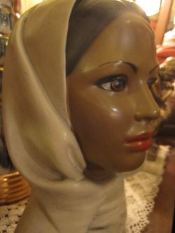 画像3: ■50's　マーワル社ビンテージ女性ターバンヘッド像　アンティーク(5)中東アラブイスラム