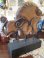 画像1: 像の木彫り　ゾウ　アンティーク　アフリカ*エジプトケニア雑貨 (1)