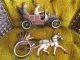 ◆50's〜USAビンテージ 車と馬車　壁掛け2個セット　Antiqueインテリア 
