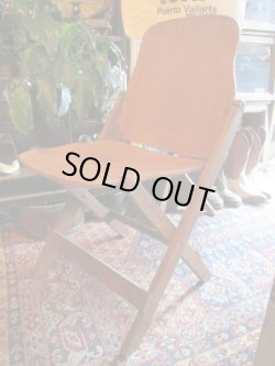 画像1: ◆50's　ヴィンテージUSA製折りたたみ式チェア　椅子Antique家具