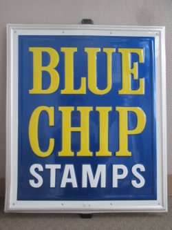 画像1: BIG !! 70's アメリカ　アンティーク 実物　BLUE CHIP STAMPS 看板 USA 