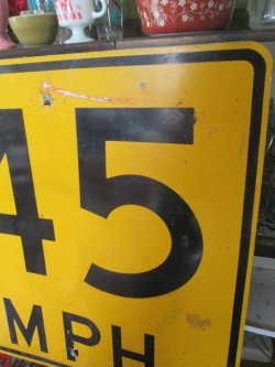 画像3: 実物！45MPH　ビンテージ看板　ロードサイン　アメリカ道路標識
