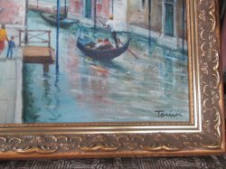 画像2: ヴェネチア　水の都　絵画　アンティークUSA　イタリアAntique 
