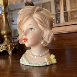 画像8: 希少品！ 50's貴婦人の花瓶　陶器女性アメリカアンティークJapan輸出品/ニューヨークヴィンテージparisヨーロッパVOGUE英国イギリス