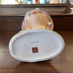 画像6: 希少品Big！50’s　美しい西洋女性の花瓶　アメリカアンティーク陶器置物 /60'sヴィンテージ雑貨フランスイギリスアールデコ北欧ロンドン