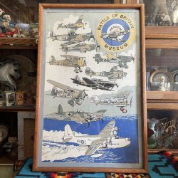 画像1: 希少品！特大！70's アメリカアンティーク　イギリス空軍飛行機の壁掛け　 USAヴィンテージ雑貨/ミリタリー50's60's古着ドイツ軍ソビエト