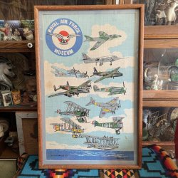 画像1: 希少品！特大！70's 米軍アメリカアンティーク　ミリタリー空軍飛行機の壁掛け　 USAヴィンテージ雑貨/イギリス50's60's古着イギリスドイツソ連
