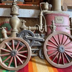 画像4: 希少品！70's〜アメリカアンティーク　1970年汽車の鉄製壁掛け　USAヴィンテージインテリア雑貨/鉄道カリフォルニア家具インダストリアル