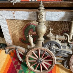 画像3: 希少品！70's〜アメリカアンティーク　1970年汽車の鉄製壁掛け　USAヴィンテージインテリア雑貨/鉄道カリフォルニア家具インダストリアル