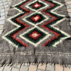 画像4: 希少品BIG！60's〜70'sアメリカアンティーク　ネイティブ柄ウールラグ　USAヴィンテージ/40'sプエブロ家具pendletonチマヨペンドルトン古着ナバホ族