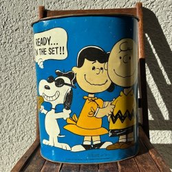 画像1: 貴重！60's スヌーピー　SNOOPYゴミ箱　アメリカアンティーク雑貨/チャーリーブラウン50'sスマーフUSAヴィンテージ古着ディズニーアメカジ