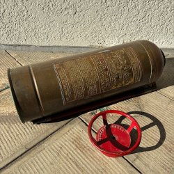 画像7: 希少品！実物真鍮製　50's〜60'sアメリカアンティーク消化器　USAヴィンテージ雑貨/店舗什器40's米軍インダストリアル家具西海岸テキサス