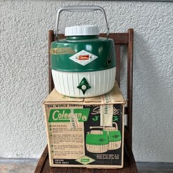 画像1: 箱付き美品レア！coleman コールマン菱形ジャグ1ガロン　アメリカアンティーク/50'sランタンUSAヴィンテージ雑貨ガレージキャンプ看板