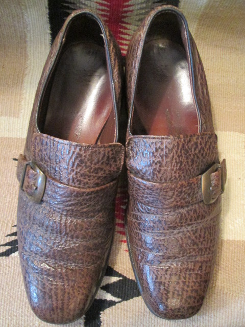 超貴重70's USA製 爬虫類 AllenEdmonds 27cm革靴ビンテージ - ANTIQUE BITTE