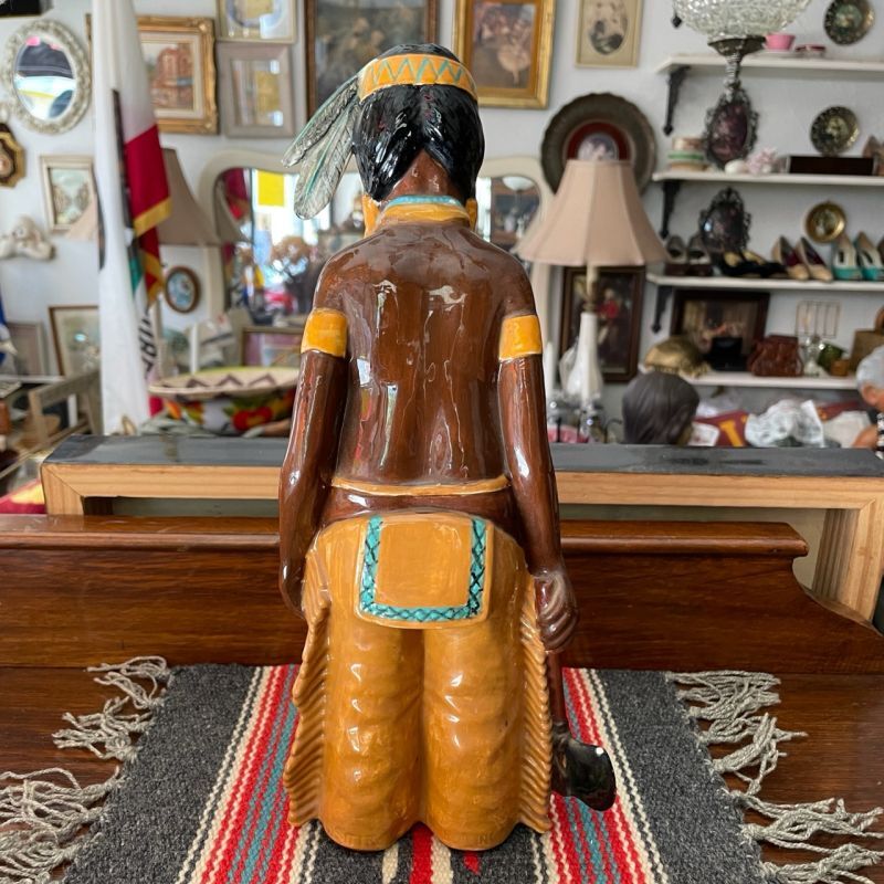 貴重！60's〜70's アメリカアンティーク インディアンの陶器置物 USA製ヴィンテージ雑貨/アリゾナ州60’sナバホ族ホピ族プエブロカ