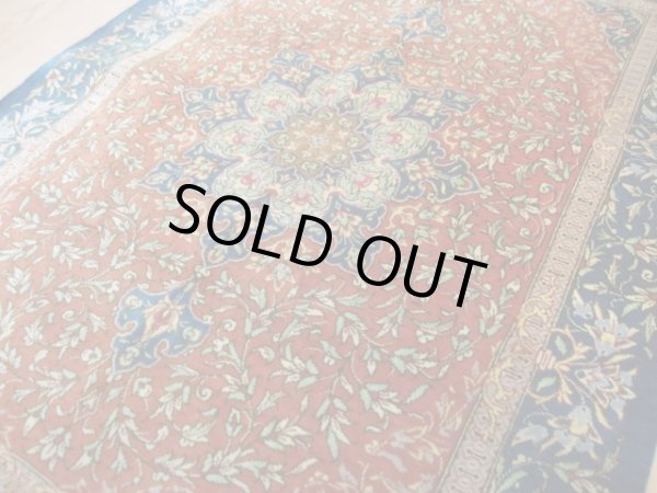 画像1: 新品★最高級イラン　クム産 ペルシャ絨毯オリジナル*ヘレケキリム