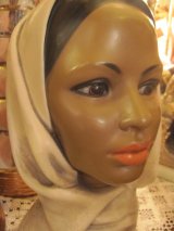 画像: ■50's　マーワル社ビンテージ女性ターバンヘッド像　アンティーク(6)中東アラブイスラム