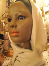 画像: 50's　マーワル社ビンテージ女性像ターバンヘッド　アンティーク(3)中東 antique