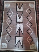 画像: 貴重◆old  ナバホラグ Navajo Indian Rug 1920〜 Native American/ Santa Fe,Teec Nos Pos