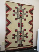 画像: 希少！1930年代〜実物　ナバホラグ　Navajo Rug ネイティブアメリカン　アンティークラグ/古着ヴィンテージIndianチマヨオルテガ