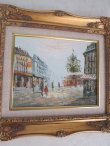 画像2:  ◆欧州パリ街並み　風景画　アンティーク絵画*美術ルーブルParis