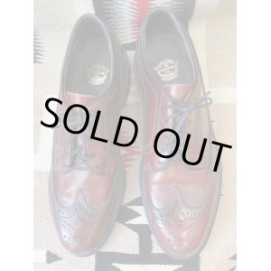 画像: ◆デッドストック　Florsheim　ロングウイングUSAヴィンテージ革靴10 1/2D