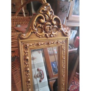 画像: ◆USA製アンティーク　縦長壁掛けミラー　鏡Antique 店舗什器