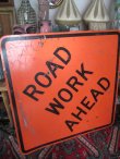 画像4: 実物大型！ROAD WORK ビンテージ看板　ロードサイン　USAアメリカ道路標識
