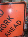 画像3: 実物大型！ROAD WORK ビンテージ看板　ロードサイン　USAアメリカ道路標識