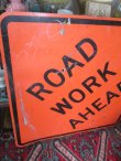 画像2: 実物大型！ROAD WORK ビンテージ看板　ロードサイン　USAアメリカ道路標識