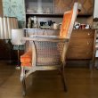 画像5: 貴重！50's〜アメリカアンティーク　オレンジ色ハイバック木製チェア椅子(B)　USAヴィンテージ家具/70's西海岸カントリー店舗ニューヨーク