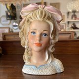 画像: 希少品Big！50's 西洋女性の陶器花瓶　アメリカアンティーク雑貨/ヨーロッパ60’s40's蚤の市イギリスフランスparisヴィンテージ北欧