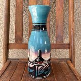 画像: 貴重！アリゾナ州ナバホ族ヴィンテージ　ネイティブアメリカン　モニュメントバレー　ハンドペイント花瓶　インディアンプエブロ雑貨アンティーク