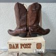 画像5: レア美品！箱付き80's〜USA製ウエスタンブーツ9D DAN POST テキサスTexasヴィンテージ革靴/70's60'sアメリカ古着アリゾナ州ネイティブ