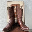 画像2: レア美品！箱付き80's〜USA製ウエスタンブーツ9D DAN POST テキサスTexasヴィンテージ革靴/70's60'sアメリカ古着アリゾナ州ネイティブ