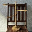 画像1: 豪華！50's〜ゴールドカラー3段アクセサリー飾り棚アメリカアンティーク　USAヴィンテージ雑貨/40's英国インテリア店舗什器タオルハンガー