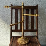 画像: 豪華！50's〜ゴールドカラー3段アクセサリー飾り棚アメリカアンティーク　USAヴィンテージ雑貨/40's英国インテリア店舗什器タオルハンガー
