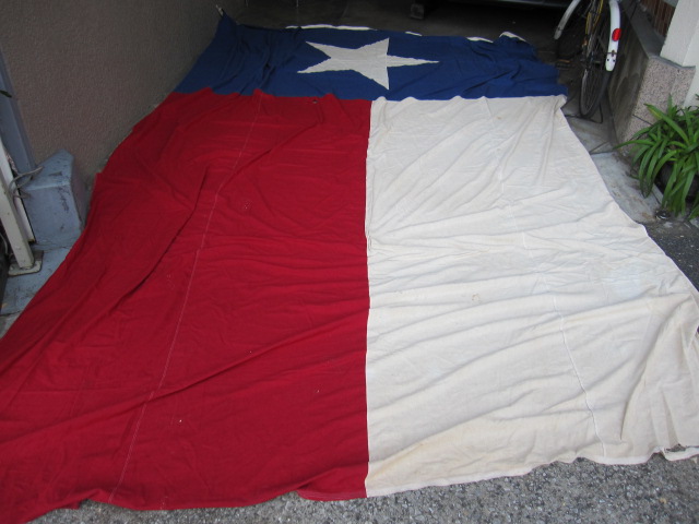 画像1: 超ＢＩＧサイズ！ＴＥＸＡＳテキサス州旗　USAビンテージ　/古着ウエスタンニューヨーク西海岸アンティークガレージ