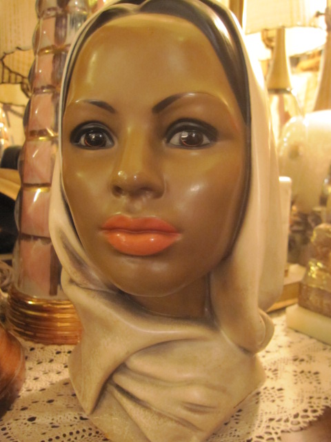 画像2: ■50's　マーワル社ビンテージ女性ターバンヘッド像　アンティーク(6)中東アラブイスラム