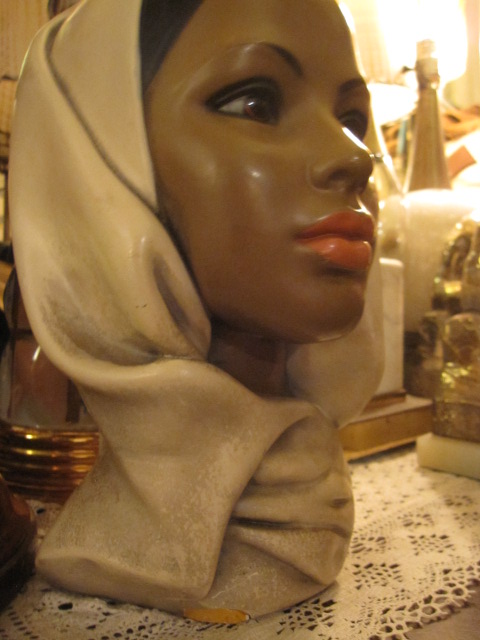 画像3: ■50's　マーワル社ビンテージ女性ターバンヘッド像　アンティーク(6)中東アラブイスラム