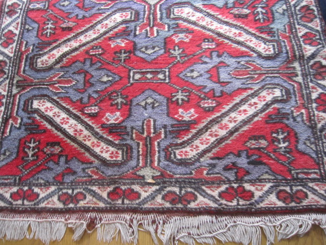 ビンテージ年代不明【現地買付】⑤ペルシア絨毯（ウール）  イラン製  ビンテージ