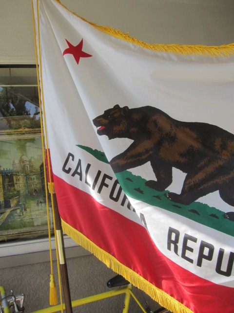 爆安 USA製 CALIFORNIA REPUBLIC カリフォルニア州旗 アメリカ 128cm