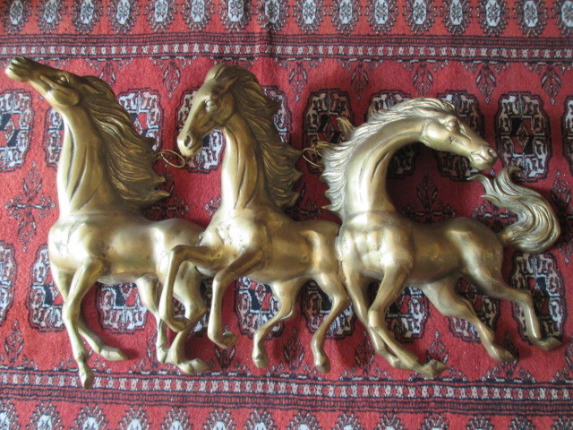 画像2: ◆60's〜アメリカアンティーク　真鍮　立体的な馬の壁掛け*モダンUSA