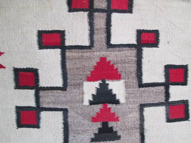 画像2: 希少！1930年代〜実物　ナバホラグ　Navajo Rug ネイティブアメリカン　アンティークラグ/古着ヴィンテージIndianチマヨオルテガ