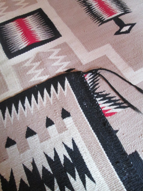 画像3: 希少！1930年代 Navajo rug ヴィンテージ  ナバホラグ Native American Storm Pattern Rug  /プエブロカチナアリゾナ州