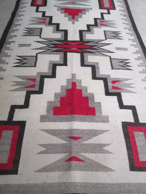 実物◇Navajo rug ネイティブアメリカン Storm Pattern Rug 1930年