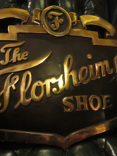 画像1: 特大◆店頭看板Florsheim フローシャイム靴屋USA製アンティーク  革靴レザーシューズ/西海岸ニューヨーク古着